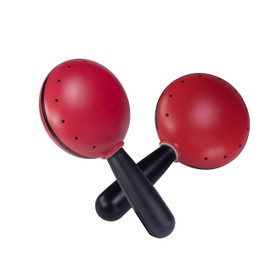 Halilit Hi-Lo Maracas (Pair). High-end Hand Shaker Percussion Musical Instrument. Percussionists of All Levels. Teens & Adults. Built to Last (Red)