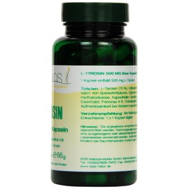 Bios L-Tyrosine 500 mg 100 Capsules Pack of 1 x 66 g