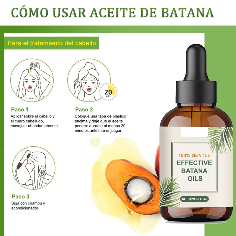 BSMKD 2 Piezas Aceite de Batana, 60ml Batana Hair Oil,