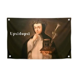 3x5 Feet Upsidupsi Polyester Flag with 4 Grommets - Funny Bedroom Living Room Wall Decorations - Funny Tapestry Cool Wall Single Sided Flags for Decor College Dorm Room Guys - Woman Goblen Posters