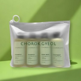 Green Gyeol Lime Water Shampoo Treatment Body Wash Descaling Travel Kit, 1 Set / 초록결 석회수 샴푸 트리트먼트 바디워시 석회제거 트래블키트, 1세트