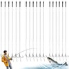 GZLCEU Pack of 18 6#/8#/10# Stainless Steel Fishing Hooks Carp