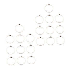 Gadpiparty 20PCS Copper Ear Clips DIY Earring Making Accessories Golden Round Ear Hoop Components for Women Handcraft Jewelry Crafting Kit