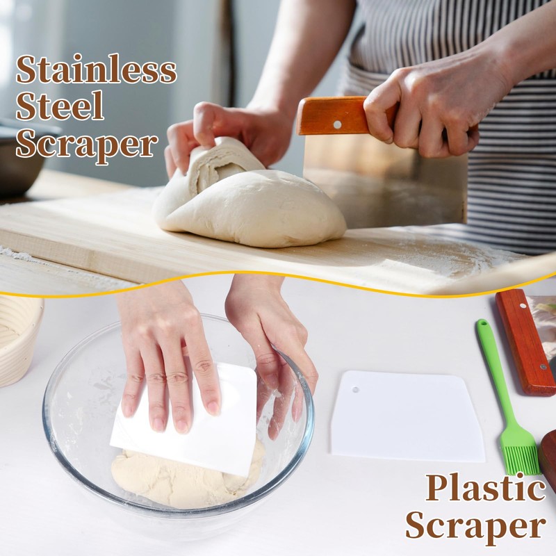 Banneton Bread Proofing Basket Set, 11 Inch Sourdough Proofing Basket