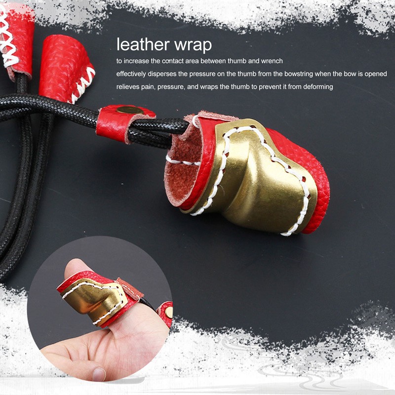 Leather Archery Thumb Ring Archery Finger Protector Guard for Traditional