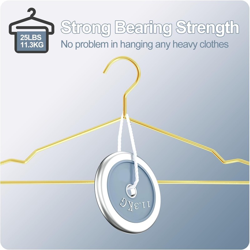 Metal Hangers 60 Pack Heavy Duty, Strong Wire Clothes Hangers