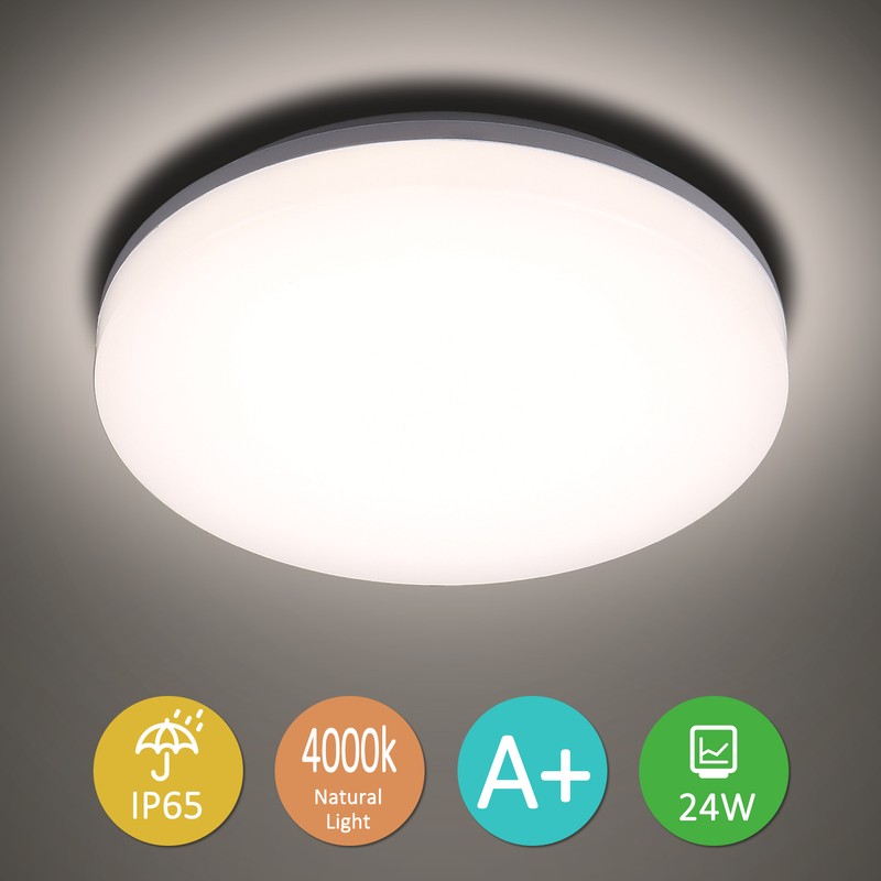 [通拓商品]Tomshine 100-265V 24W LED Ceiling Light IP65 Water-resistant 4000k Natural