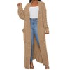 LIVECLOTH Stylish Cable Knit Dual Pocket Cardigan Plus Size, Cardigan