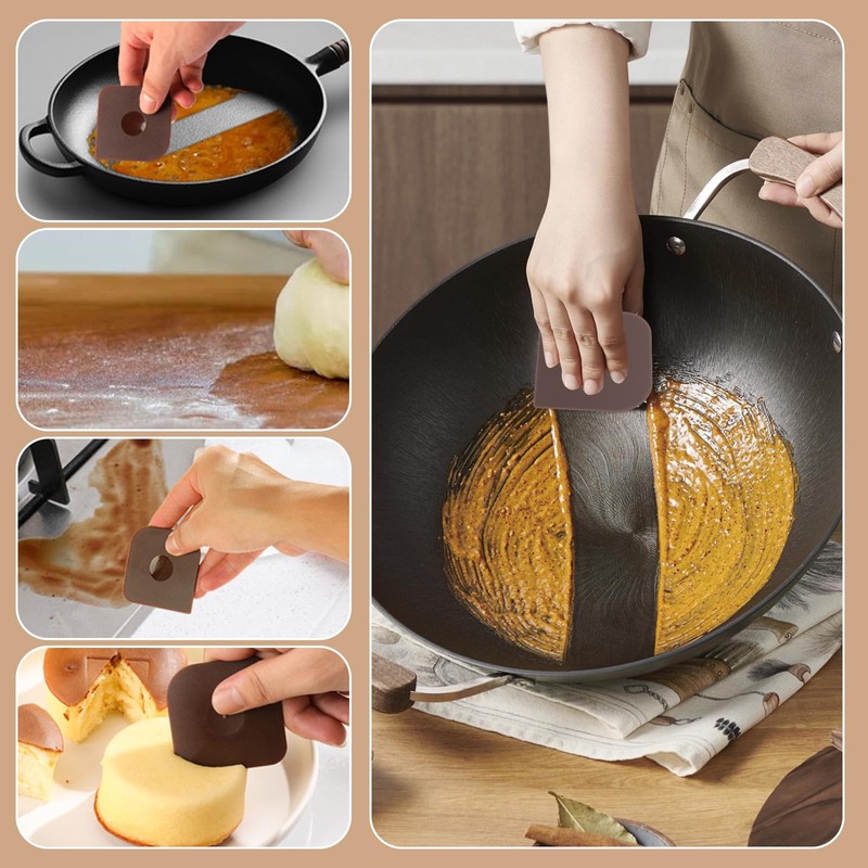 20Pcs Pan Scraper Nylon Pot Scrapers Dish Scraper Tool Portable