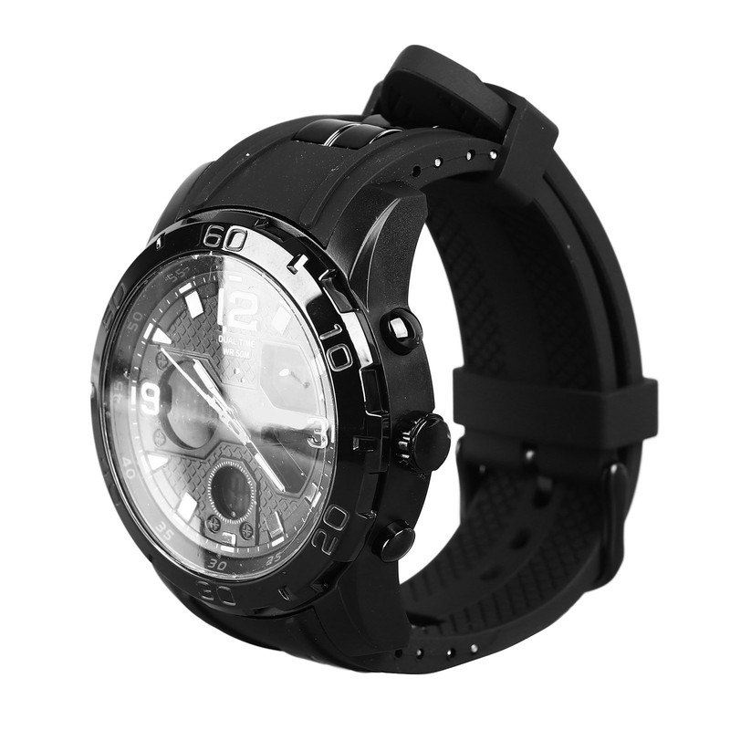 Men Digital Sports Watch Dual Dial Dual Time Display 50m