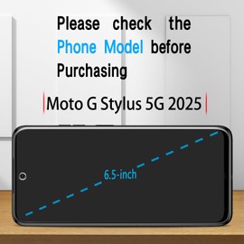 Slanku (3 Pack for Moto G Stylus 5G 2025 Screen Protector, 9H Tempered Glass, Touch Sensitivity, Scratch Resistant, Case Friendly