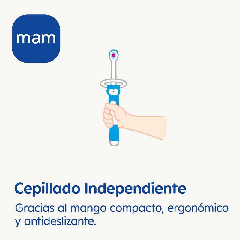 MAM Baby's Brush Set of 2 Short Handle Toothbrushes with