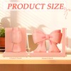 Wovnet 2 Pcs Pink Bow Bookends Coquette Home Decor Cute