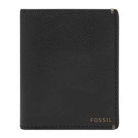 Fossil Mens Joshua Vegan Cactus Wallet with Front Pocket 3.5" L x 1/2" W x 4" H, black