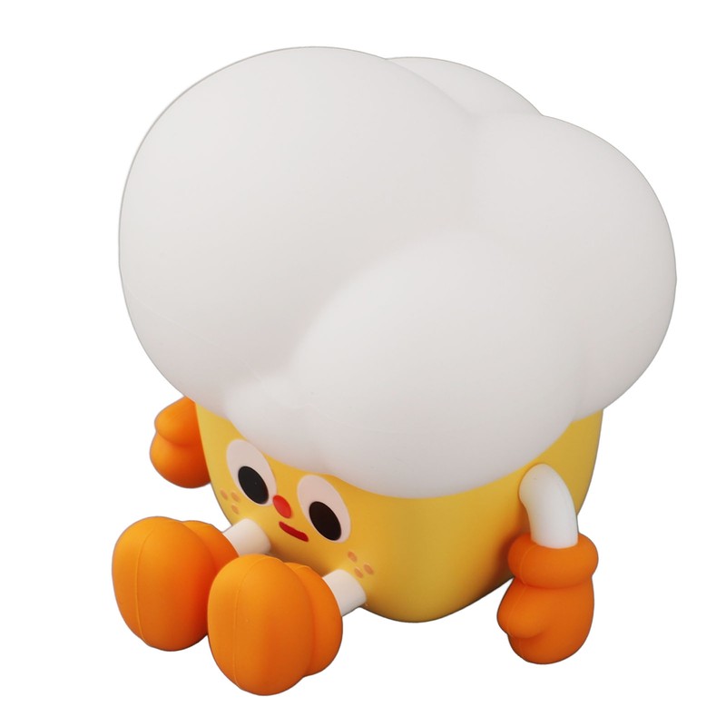 Cute Popcorn Night Light Silicone Nursery Night Light 3 Levels