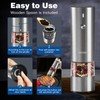 Rechargeable Electric Salt and Pepper Grinder Set - Stainless Steel,