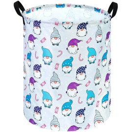 MAIZMZ Christmas Gift Basket for Families Holiday Kids Toys Storage Basket Christmas Party Open Kids Hamper Waterproof Clothes Organizer Nursery Hamper with Handles Christmas Room Decor