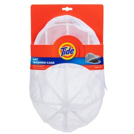 Tide Hat Washing Cage – Baseball Cap Cleaner for Washing Machine & Dishwasher – Protects Shape & Structure – Durable Plastic Hat Frame for Easy Cleaning & Storage – White – 9.4" x 13.3" x 5.1"