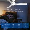 Depuley 52-Inch Ceiling Fans with Lights: White 3 Blade Flush