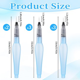 BOHUIZ 8Pcs Watercolor Brush Pens, Refillable Water Brush Pens Premium Leakproof Watercolor Pen for Watercolour Painting Artists Calligraphy Gouache