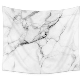 Tapiz de mármol Ruibo para colgar en la pared, decoración de habitación de mármol, estampado de acuarela, para recámara, sala de estar, recámara, tapiz para colgar en la pared de la playa (RB-M-1) (ancho: 79" alto: 59"), gris, blanco , W:79"*H:59"