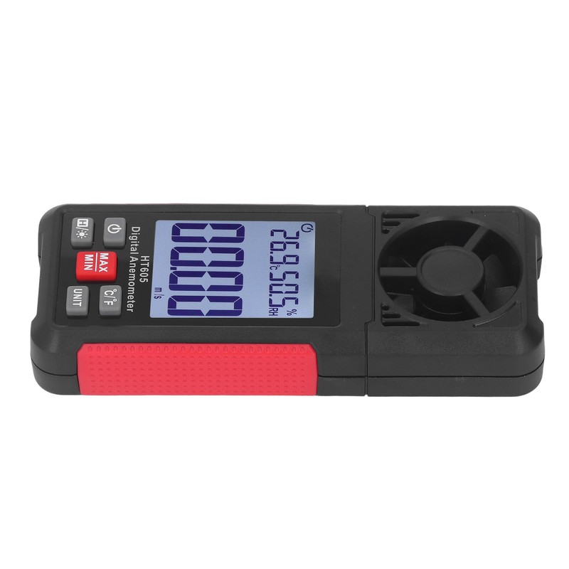Digital Anemometer 5 Blades Small Resistance Fast Accurate Measurement Air