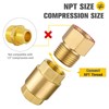 [2-Pack] APLWY 1/2" Female NPT x 1/2" Male NPT Brass