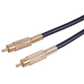 PHONO TO PHONO PLUG GOLD PLT RG59 1M, Audio & Video Cable Assemblies QTY X 1