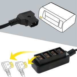 AConnect Cable-Splitter-Dtap-Steadicam-BMPCC for ARRI RED Cameras TILTA Steadicam IDX Battery D-tap Male to 4 Port dtap Female Splitter Power Cable Flexible 27in|70cm