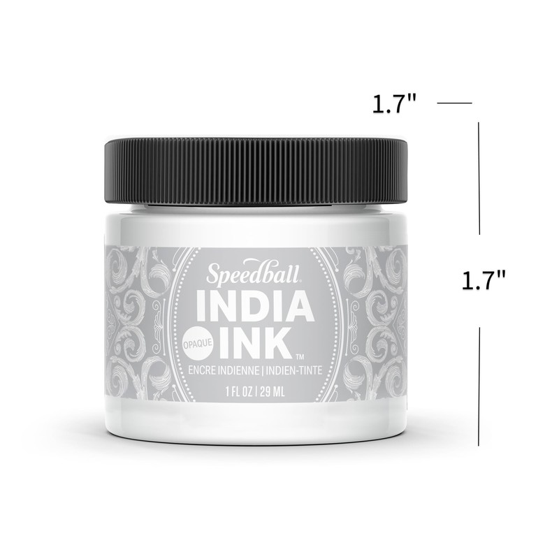 Speedball India Ink, Satin White, 1-Ounce