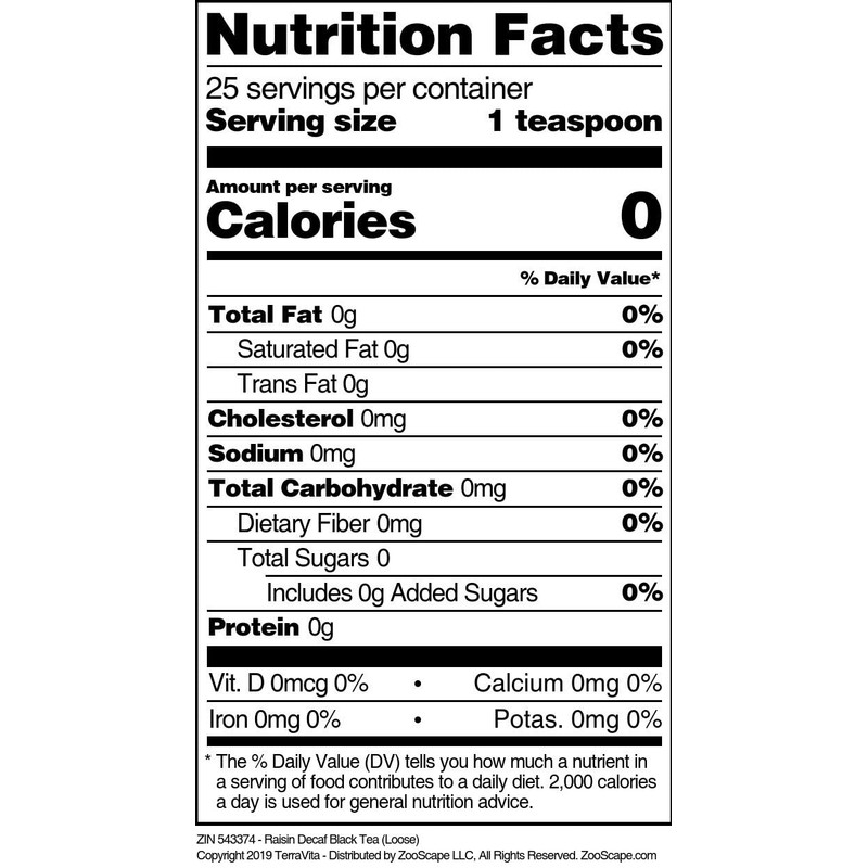 Raisin Decaf Black Tea (Loose) (4 oz, ZIN: 543374)