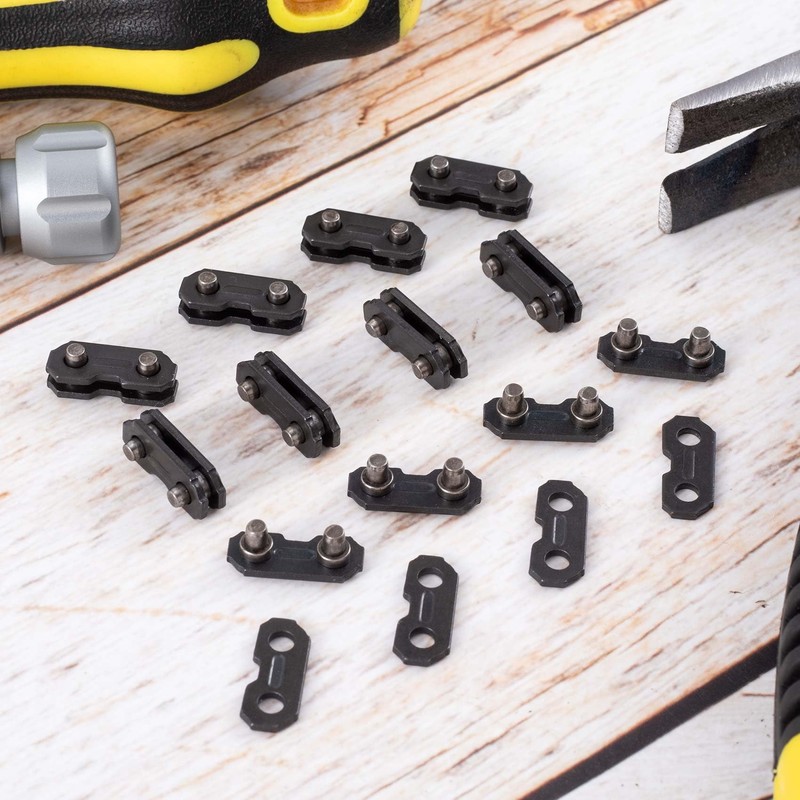 CustomyLife 20 Sets 3/8in Chainsaw Chain Repair Joining Link for
