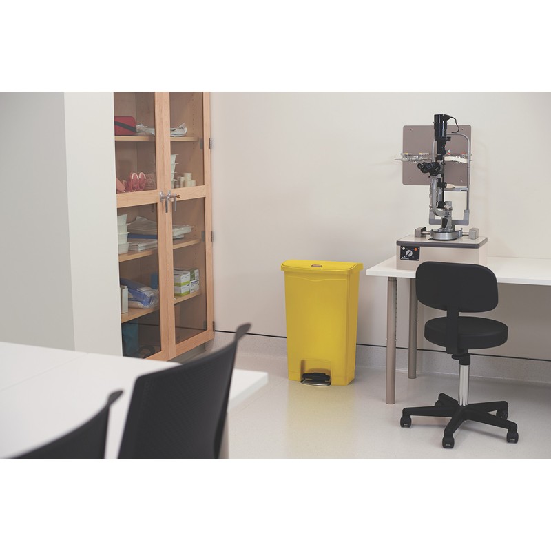 Rubbermaid Commercial Products-1883575 Streamline Slim Step-On Plastic Trash Garbage Can,