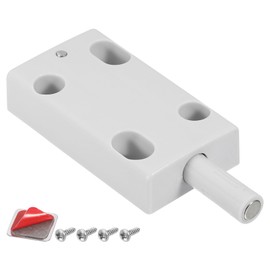 uxcell Magnetic Push Latches for Cabinet Door, 1.96"x1" Push to Open Door Latch Cabinet Hardware, Lock for Hidden Door Release Drawer Pull on Closet Close Touch Locking, Plastic Grey