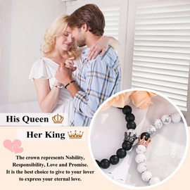 UPROMI Valentines Day Gifts for Boyfriend from Girlfriend Anniversary Birthday Gifts for Him Boyfriend BF Men Couples Relationship Bracelet Graduation Gifts for Boyfriend Gift Ideas