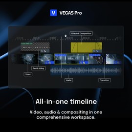 VEGAS Pro 22 - Der Kreativ-Standard für Video, Audio und Postproduktion | Videobearbeitungsprogramm | Videoschnittprogramm | Windows 10/11 PC | 1 Lizenz