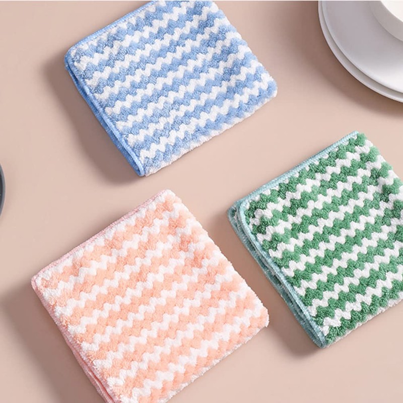 5X Microfibre Cleaning Cloth Microfiber Dish Car Glass Kitchen Towel