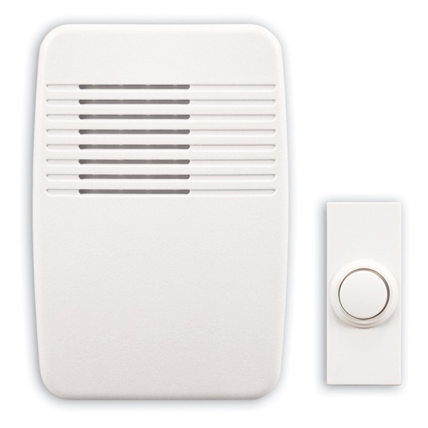 Heath/Zenith SL-7366-02 Wireless Plug-In Door Chime Kit with Molded Plastic Cover, White