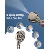 Filtered Shower Head with Handheld Brushed Nickel, BOWGER 6 Modes