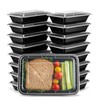 TRUSBER 50PCS Meal Prep Containers Plastic Food Storage Reusable Microwavable