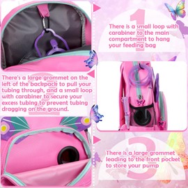 SilTriangle Feeding Tube Backpack G Tube GJ Backpack for Enteral Feeding Pump Gtube Accessories, Bag Only