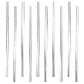 10 Pcs 6061 Aluminum Round Rod,6mm Diameter (+0.2/-0.2mm) x 300mm (12inch) Long T6511 Solid Extruded Rod for DIY Crafting Model Car Helicopter Airplane Ship, Precision Machining Raw Material, Silver