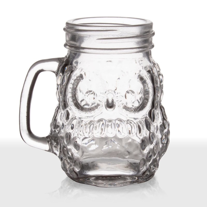 BARCONIC® MINI OWL GLASS MASON JAR WITH HANDLE - 4