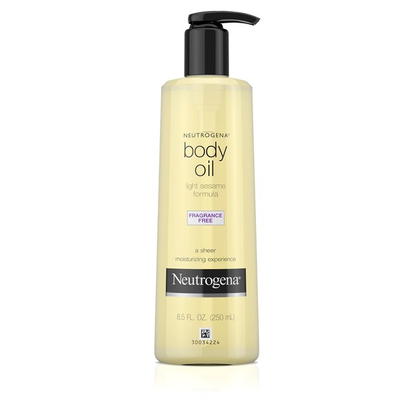 Neutrogena Body Oil, Light Sesame Formula, Fragrance Free, 8.5 Ounce
