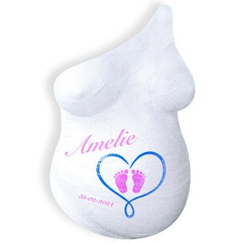 Your Design Pregnancy Gift: Baby Belly Plaster Cast Set with 5 Acrylic Paints and 2 Brushes (Baby Belly Impression, Plaster Cast Complete Set, Bandage)