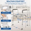 Raised Toilet Seat with Handles for Seniors, Stable Handicap Toilet