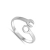 Wrench Cutout Wrap Polished Thumb Ring New .925 Sterling Silver