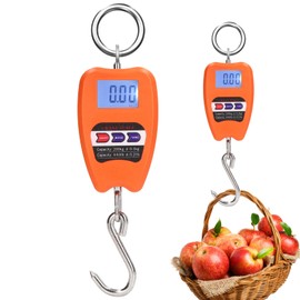 Báscula Colgante Portátil 200 Kg Báscula Colgante Digital Mini Báscula Electrónica para Peso de Equipaje, Caza, Granja, Pesca 2 Pilas AAA (no incluidas)