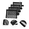OHPHCALL 4pcs Mesh Design Travel Makeup Bag Compact Lipstick Storage