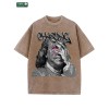 US Stock 100% Cotton Men's Washed T Shirt American Casual